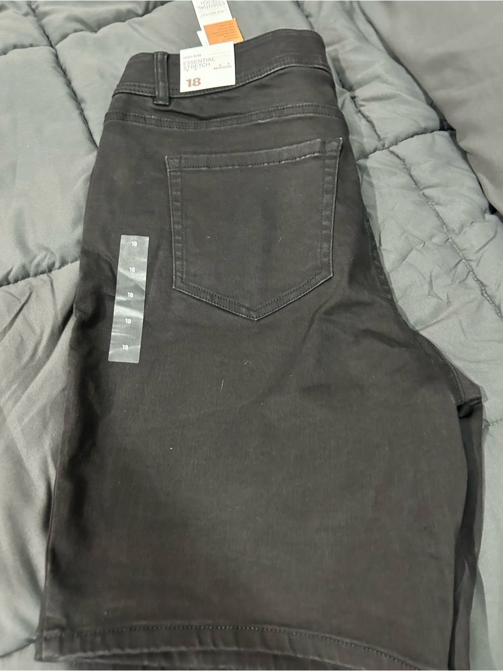 Lane Bryant Black High-Rise Essential Stretch Bermuda Shorts
